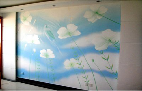 内黄画墙绘怎么画好白云的蓬松感？