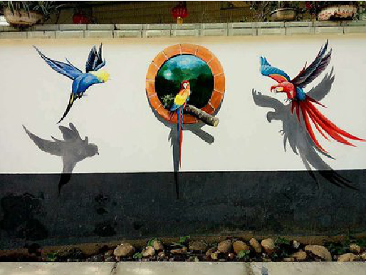 内黄视觉错位-3D墙绘设计