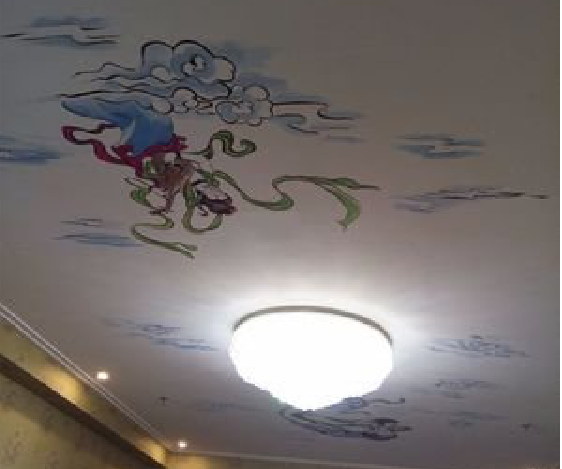 内黄如何快速绘制天花板上的手绘墙?